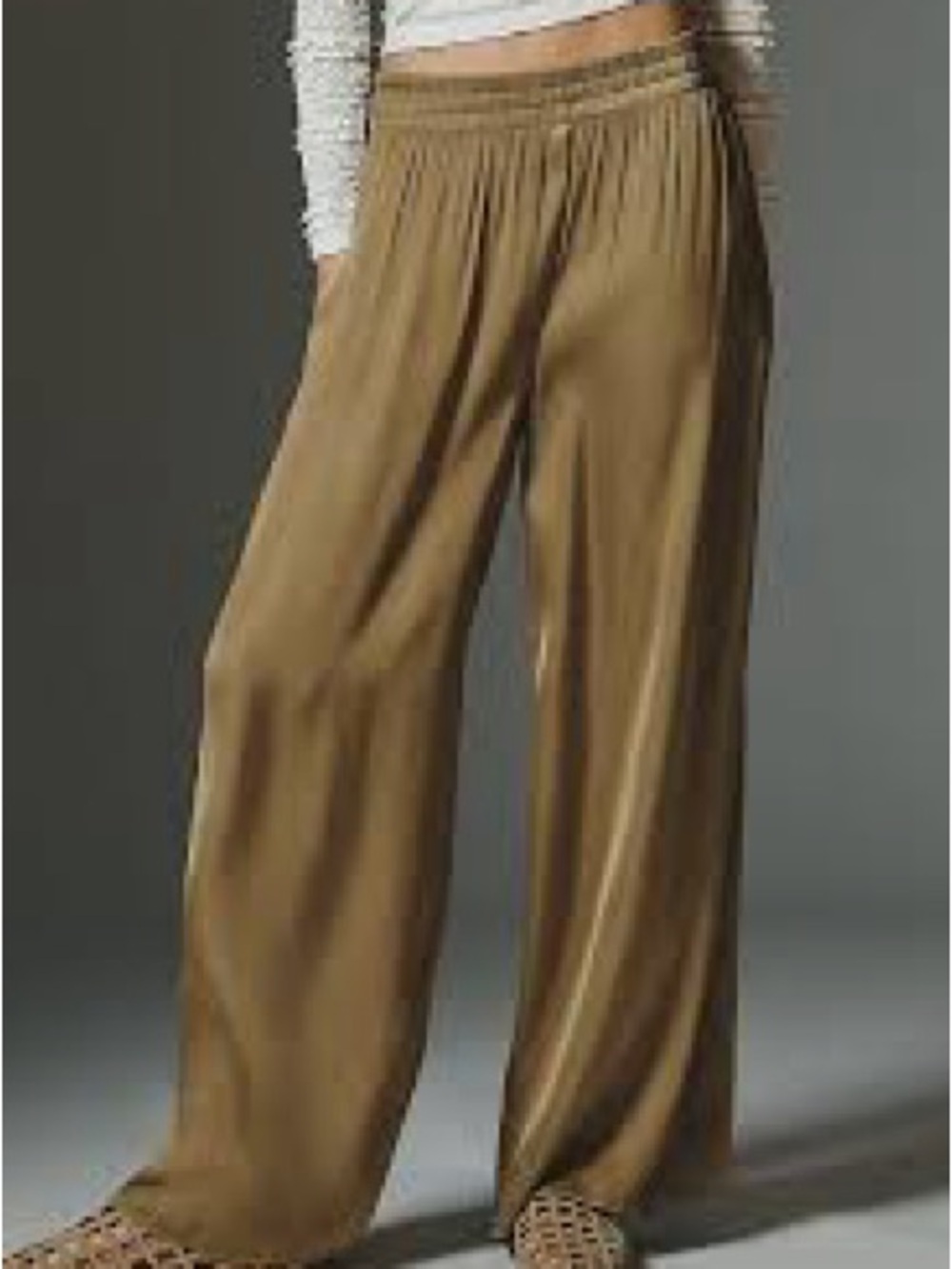 NWT Anthropologie Maeve Draped Wide-Leg Pull-On Pants, Size XS Petite - Picture 3 of 5